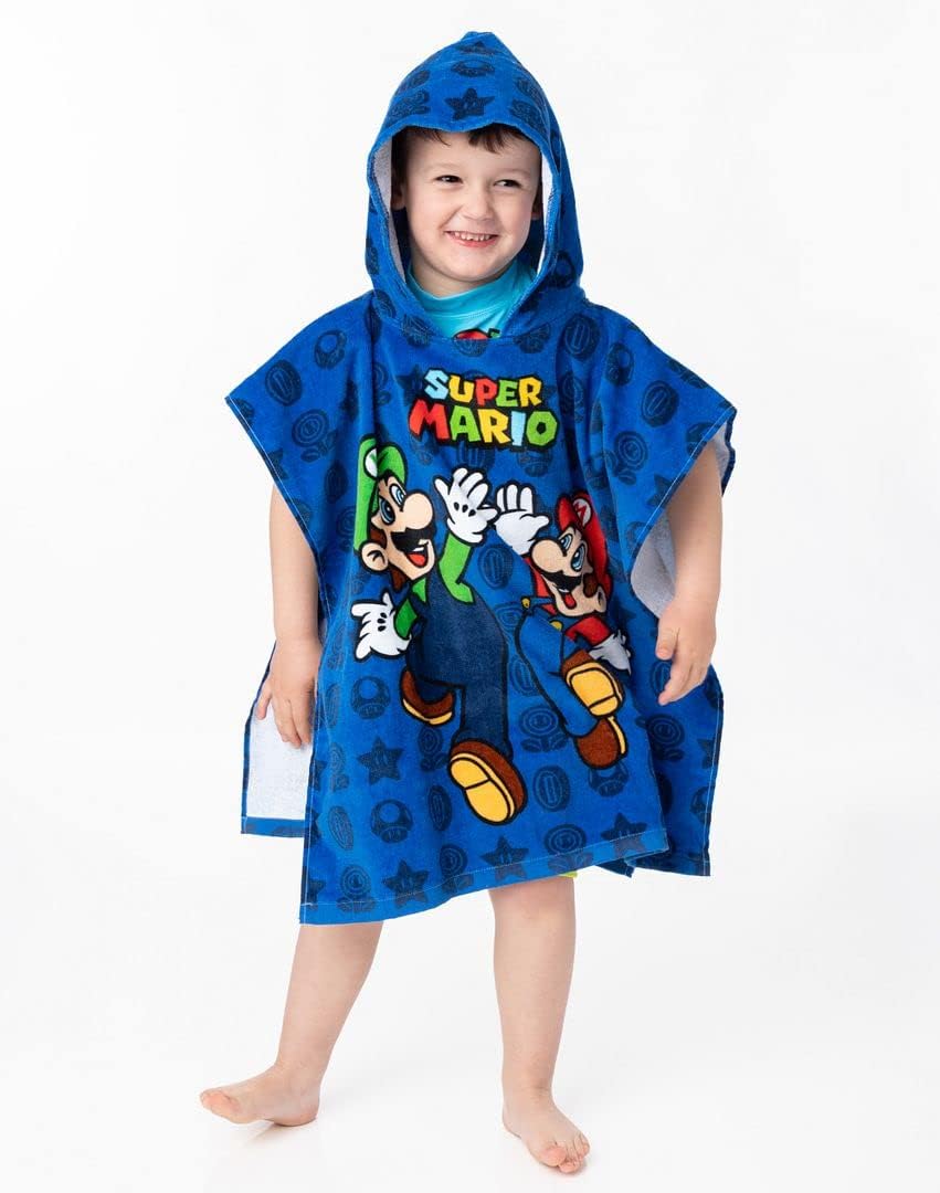 Serviette poncho Super Mario et Luigi pour enfants et adolescents – Image 3