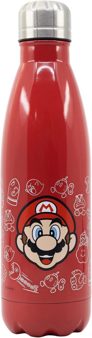 Gourde Super Mario en acier inoxydable, capacité 780 ml