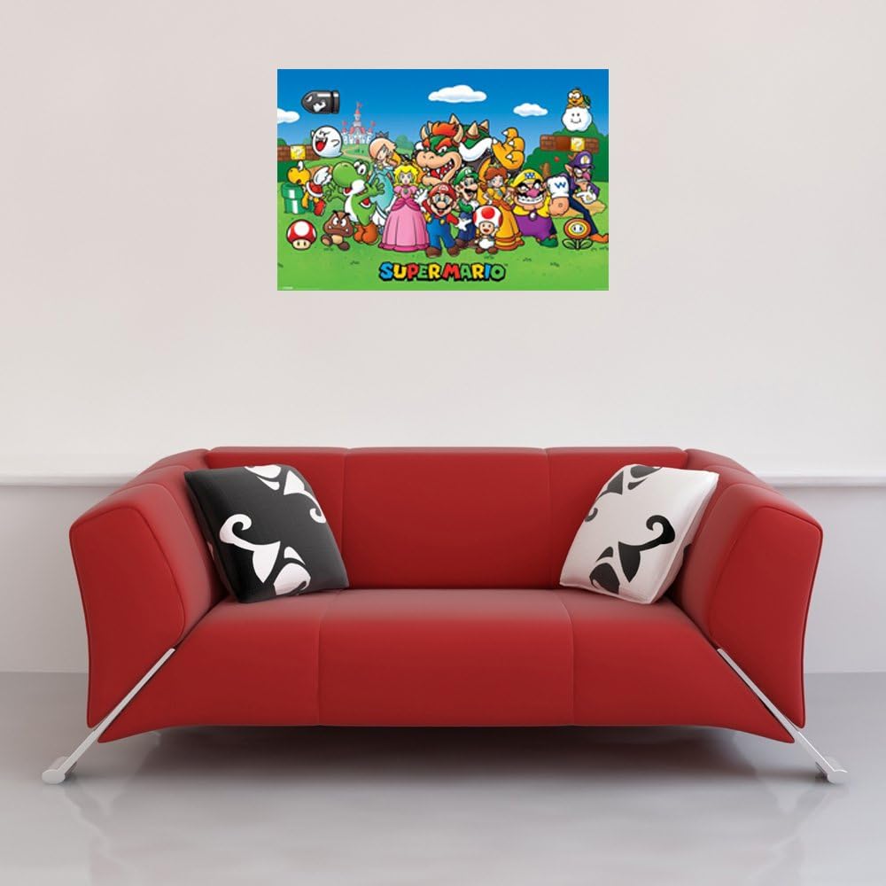 Poster Nintendo Super Mario, personnages colorés 91,5 x 61 cm – Image 2