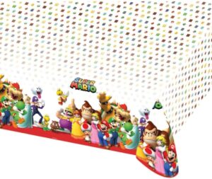 Nappe Super Mario Amscan en plastique 120 x 180 cm