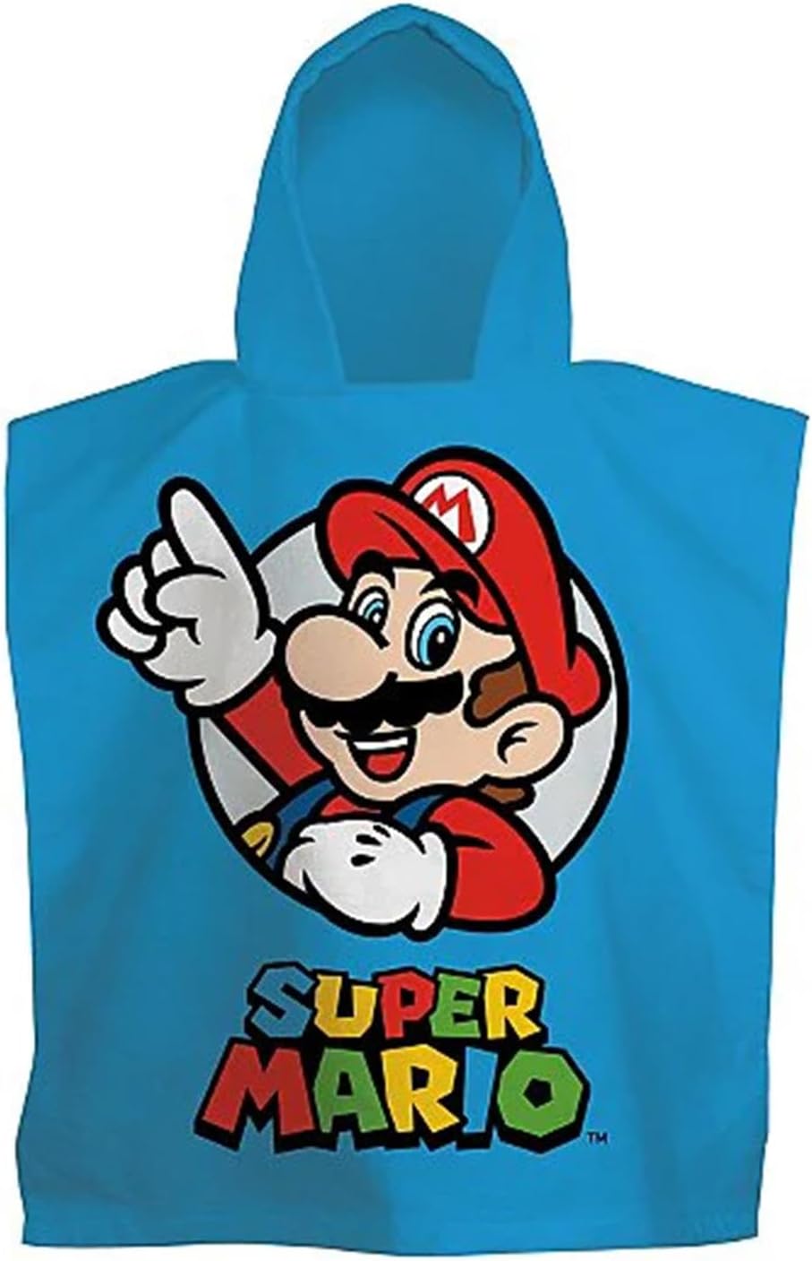 Poncho à capuche Nintendo Super Mario Mario et Luigi 50 cm x 115 cm – Image 2