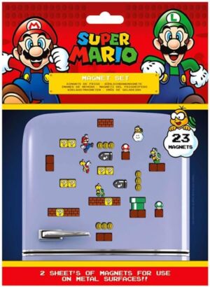 Kit de 23 magnets Super Mario Royaume Champignon