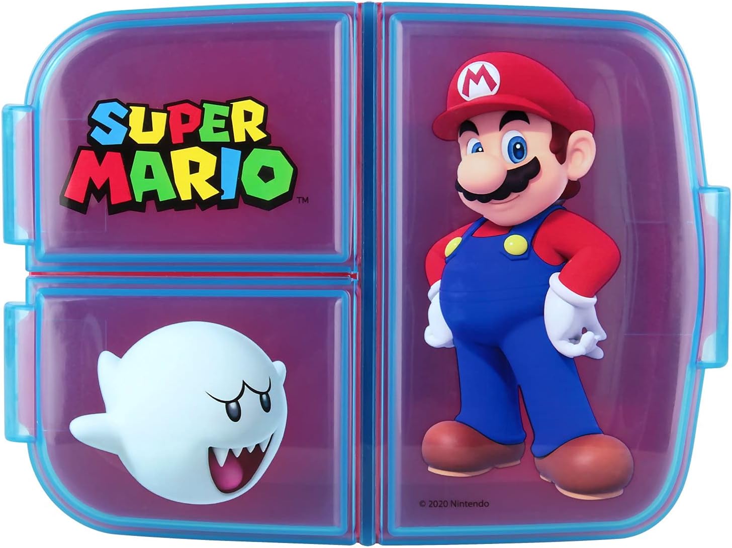 Boîte à déjeuner Super Mario multicolore à 3 compartiments pour enfant