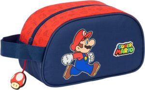 Trousse scolaire Super Mario Trick bleu foncé avec poignée 26 x 12 x 15 cm