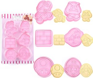 Emporte-pièces Mario 3D à 6 formes avec tampon personnalisable