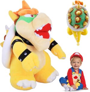 Peluche Bowser de Mario en peluche courte 25 cm
