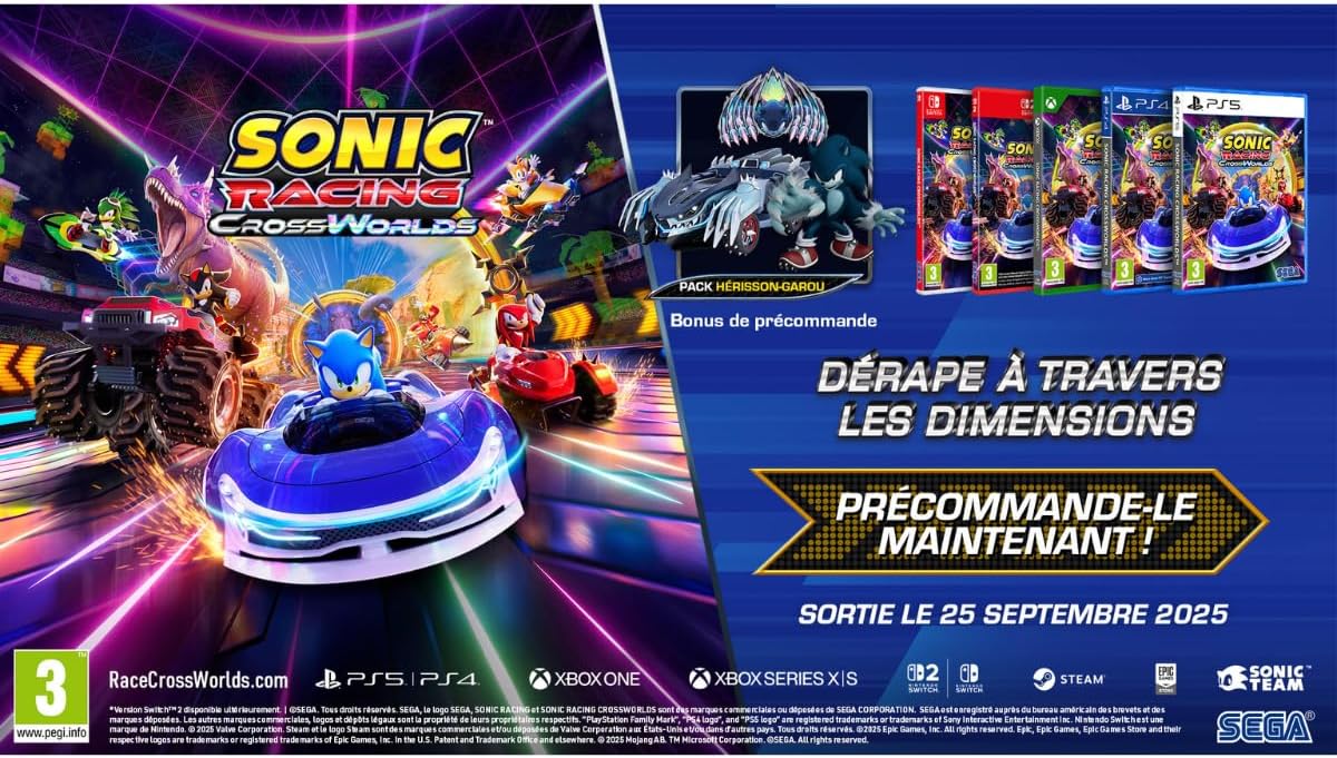 Jeu Nintendo Switch Sonic Racing: CrossWorlds édition D1 – Image 2