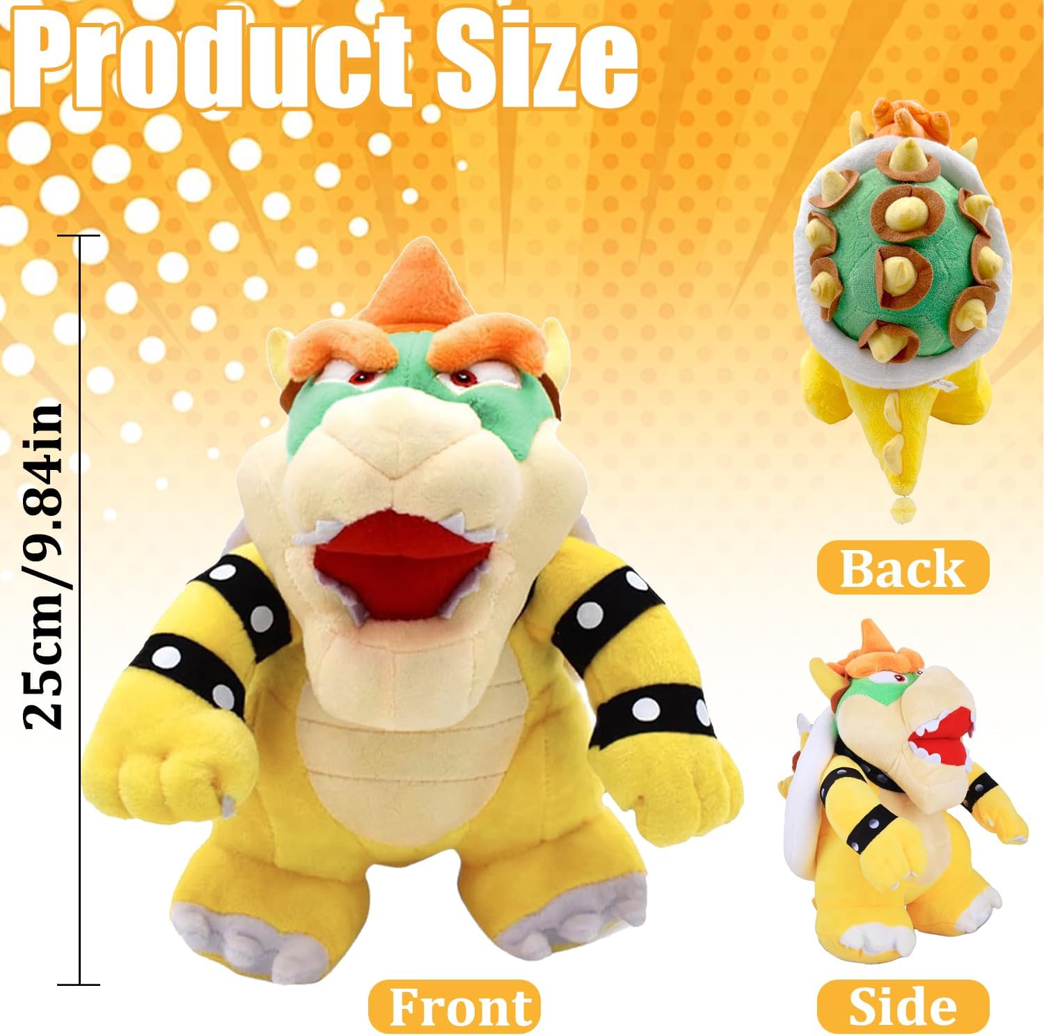 Peluche Bowser Mario en peluche courte 25 – Image 2