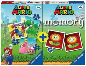 Multipack Super Mario Ravensburger avec memory 48 cartes et 3 puzzles