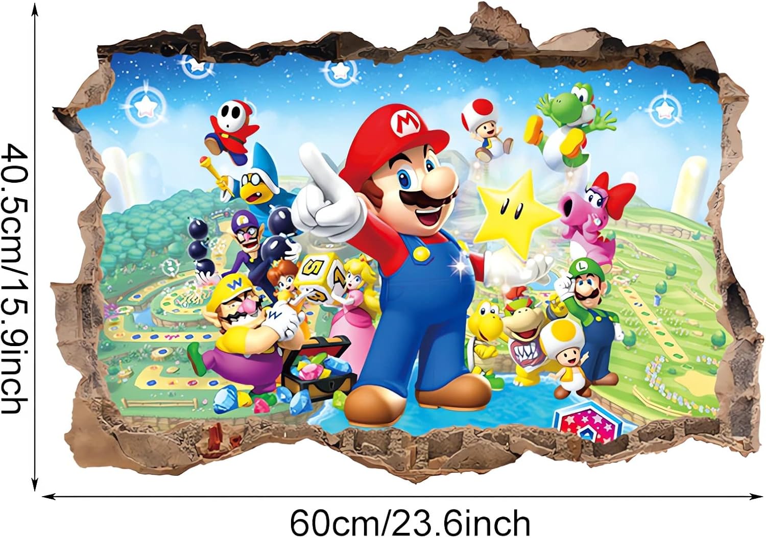 Décoration murale Mario Bros effet 3D pour chambre d'enfant – Image 5