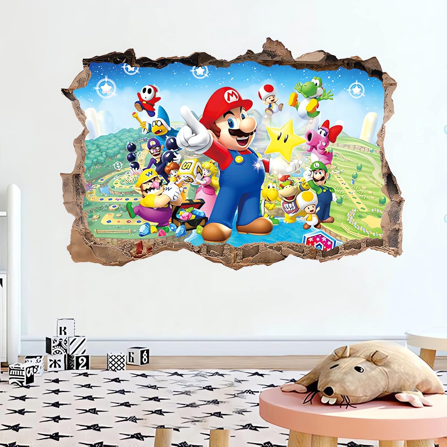 Décoration murale Mario Bros effet 3D pour chambre d'enfant – Image 3
