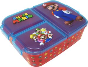 Boîte à goûter Super Mario pour enfant avec 3 compartiments