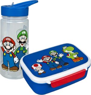 Scooli Super Mario set goûter enfant avec boîte à goûter et gourde