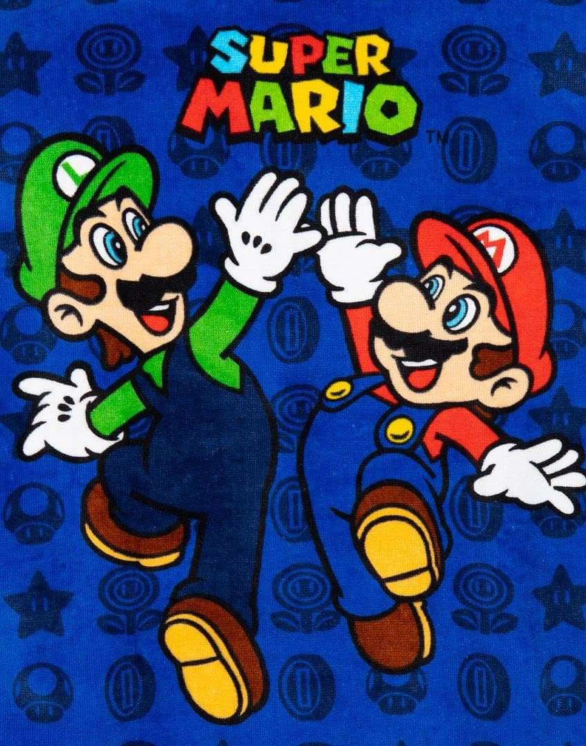 Serviette poncho Super Mario et Luigi pour enfants et adolescents – Image 5