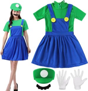 Costume cosplay Mario et Luigi Bros avec accessoires