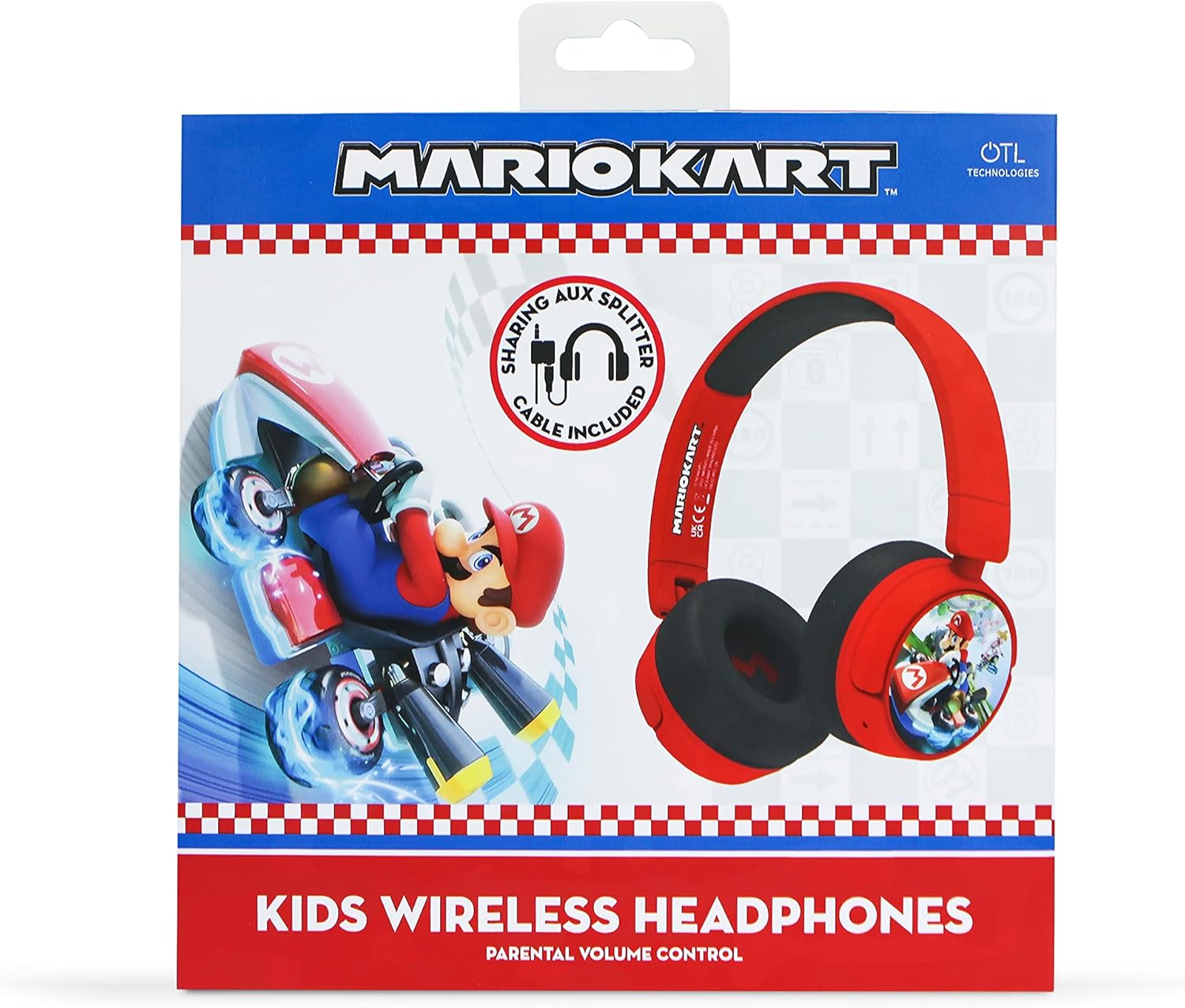 Casque audio sans fil Mario Kart rouge enfant MK0983 – Image 2