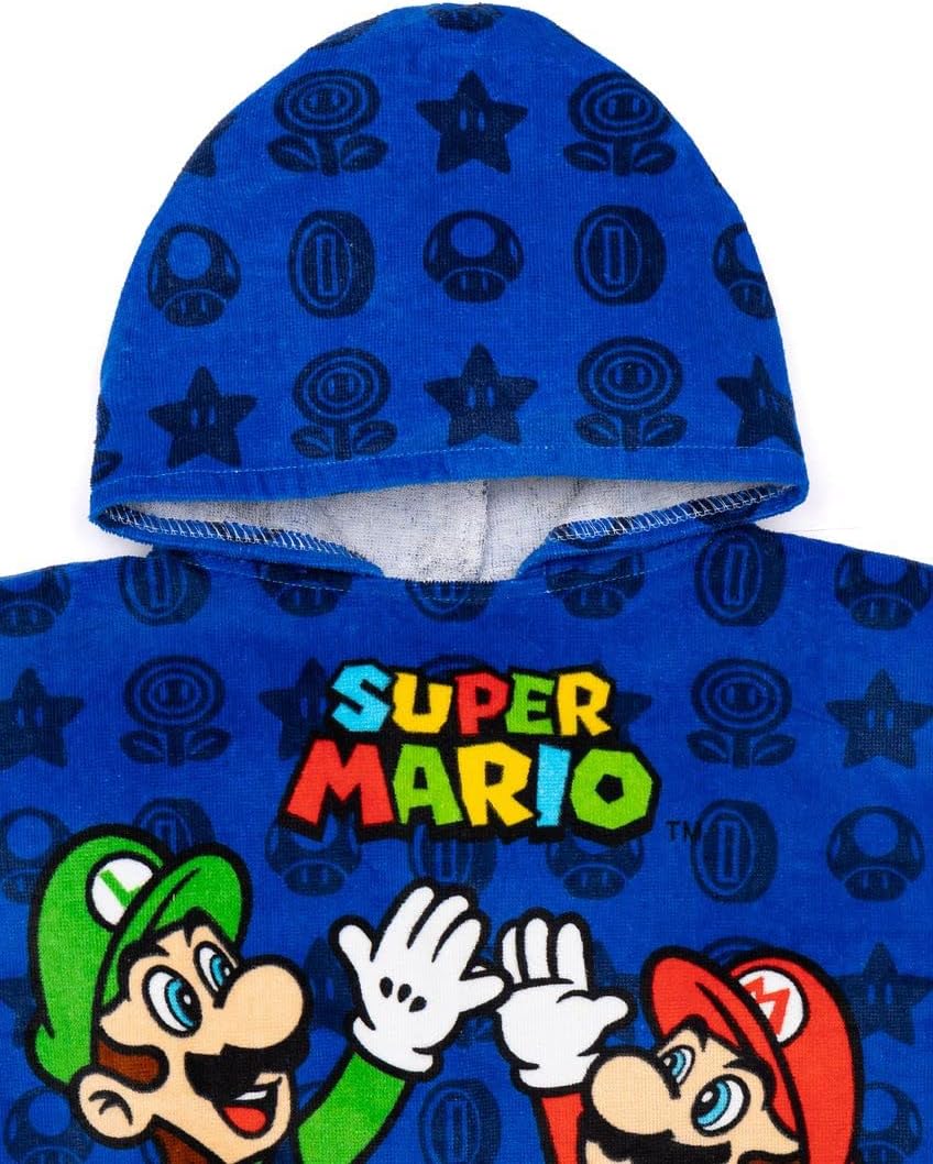 Serviette poncho Super Mario et Luigi pour enfants et adolescents – Image 4