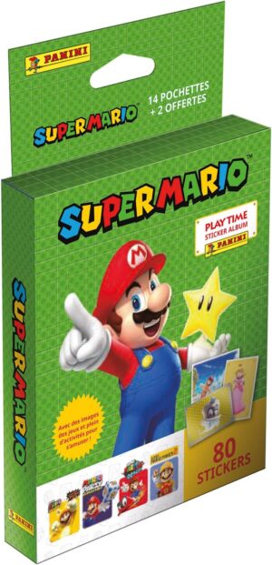 Blister Panini Super Mario 16 pochettes de stickers dont 2 offertes