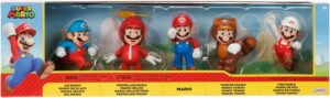 Lot Nintendo Super Mario de 5 figurines Mario 6,5 cm