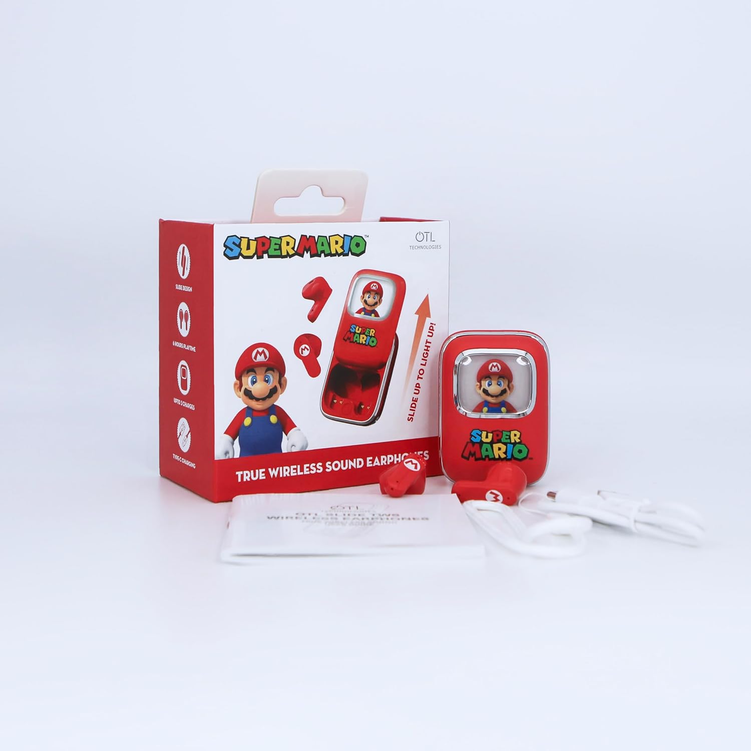 Écouteurs sans fil Super Mario avec étui coulissant LED – Image 6