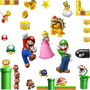 Sticker mural Mario en 4 feuilles A4 pour chambre d'enfant