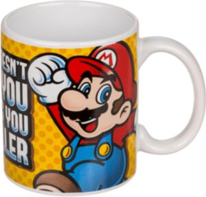 Mug rétro Super Mario en céramique 325 ml, hauteur 10 cm