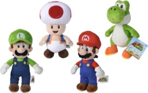 Peluche Super Mario 20CM en assortiment aléatoire, 4 personnages