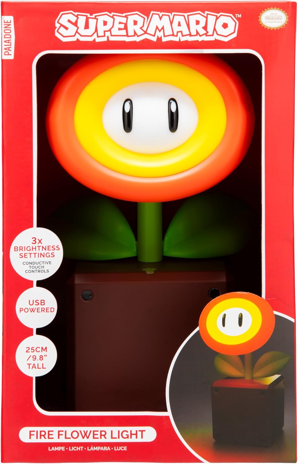 Lampe LED Fleur de feu Super Mario avec câble USB – Image 5
