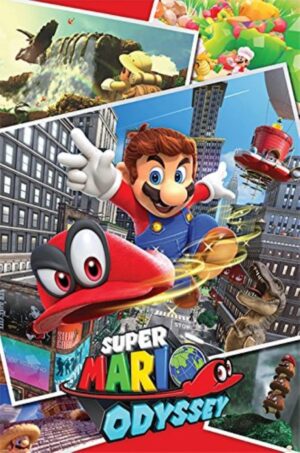 Poster Super Mario Odyssey Mario en papier glacé 91 x 61 cm