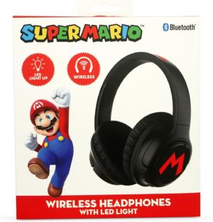 Écouteurs pliables sans fil Super Mario à lumière LED