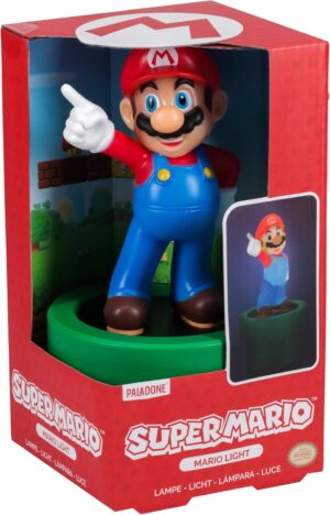 Lampe figure Mario Super Mario multicolore 20,3 cm USB ou piles