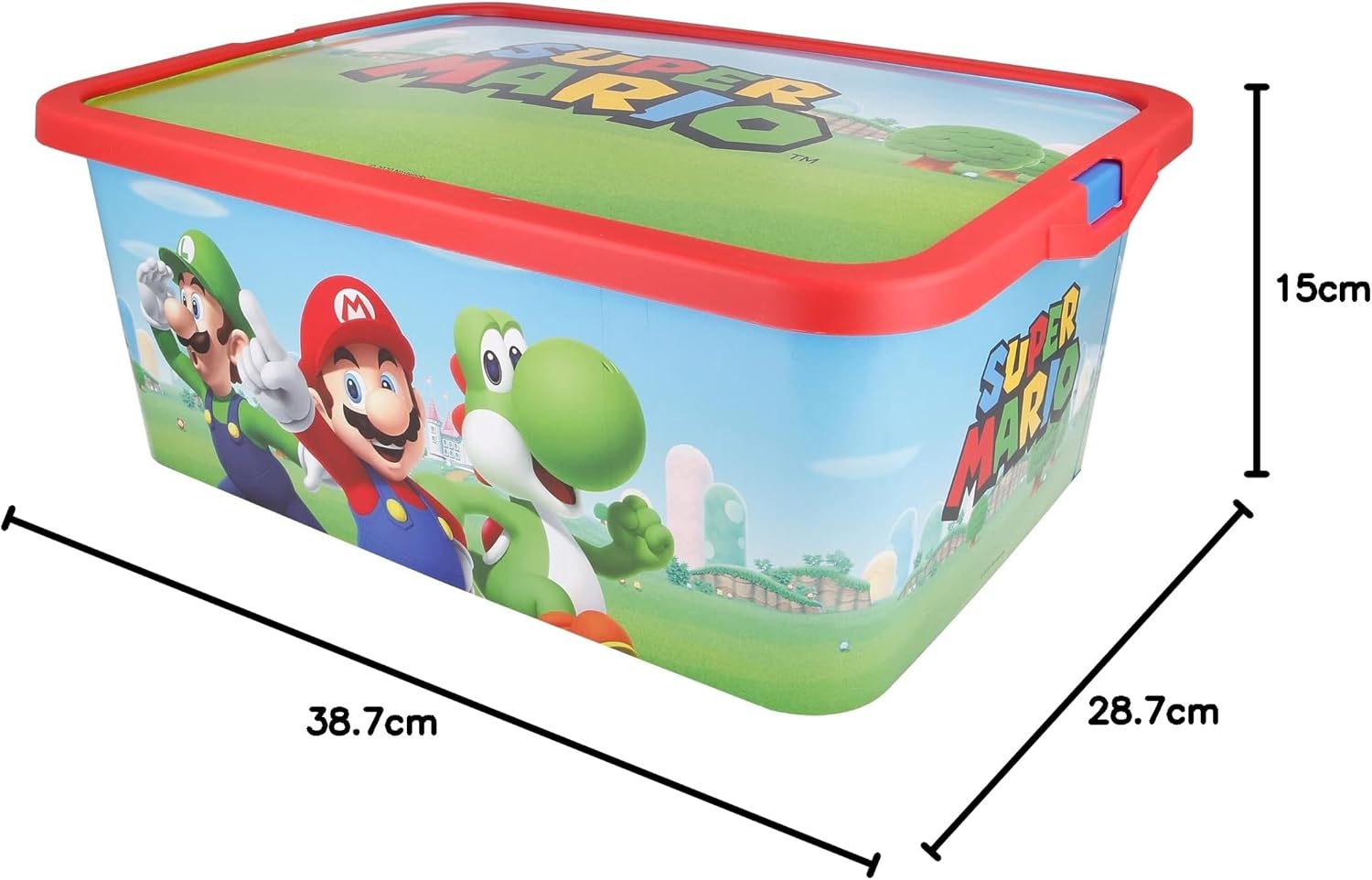 Boîte de rangement Super Mario avec couvercle 13 L – Image 5