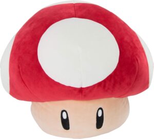 Peluche Méga 40 cm Champignon rouge Club Mocchi Mocchi Nintendo Super Mario TOMY