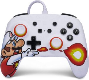 Manette filaire PowerA Fireball Mario pour Nintendo Switch, Switch OLED et Switch Lite