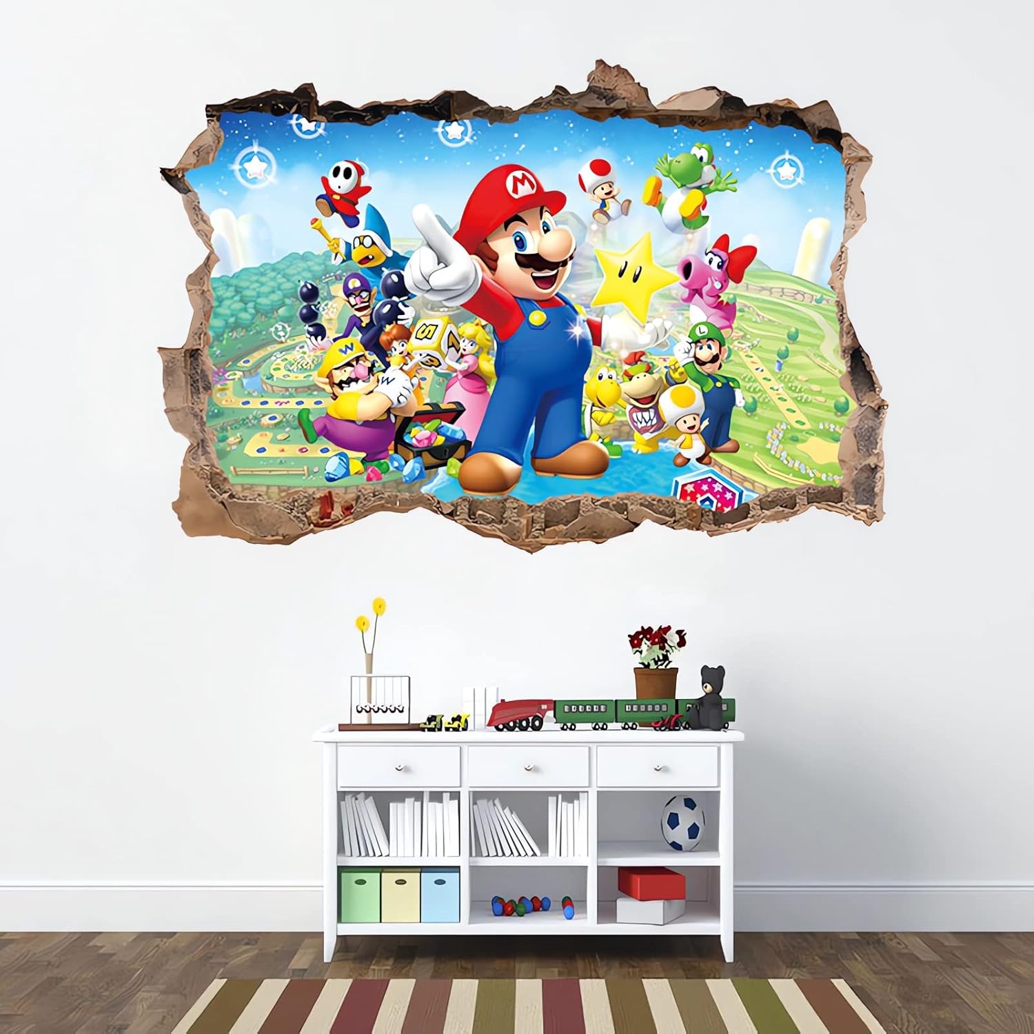 Décoration murale Mario Bros effet 3D pour chambre d'enfant – Image 2