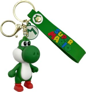 Porte-clés Yoshi vert en silicone 7 pour Super Mario
