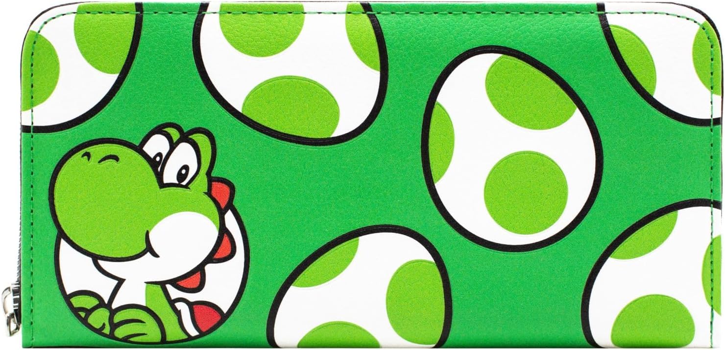 Portefeuille Mario Yoshi vert au schéma œufs de dinosaure – Image 2