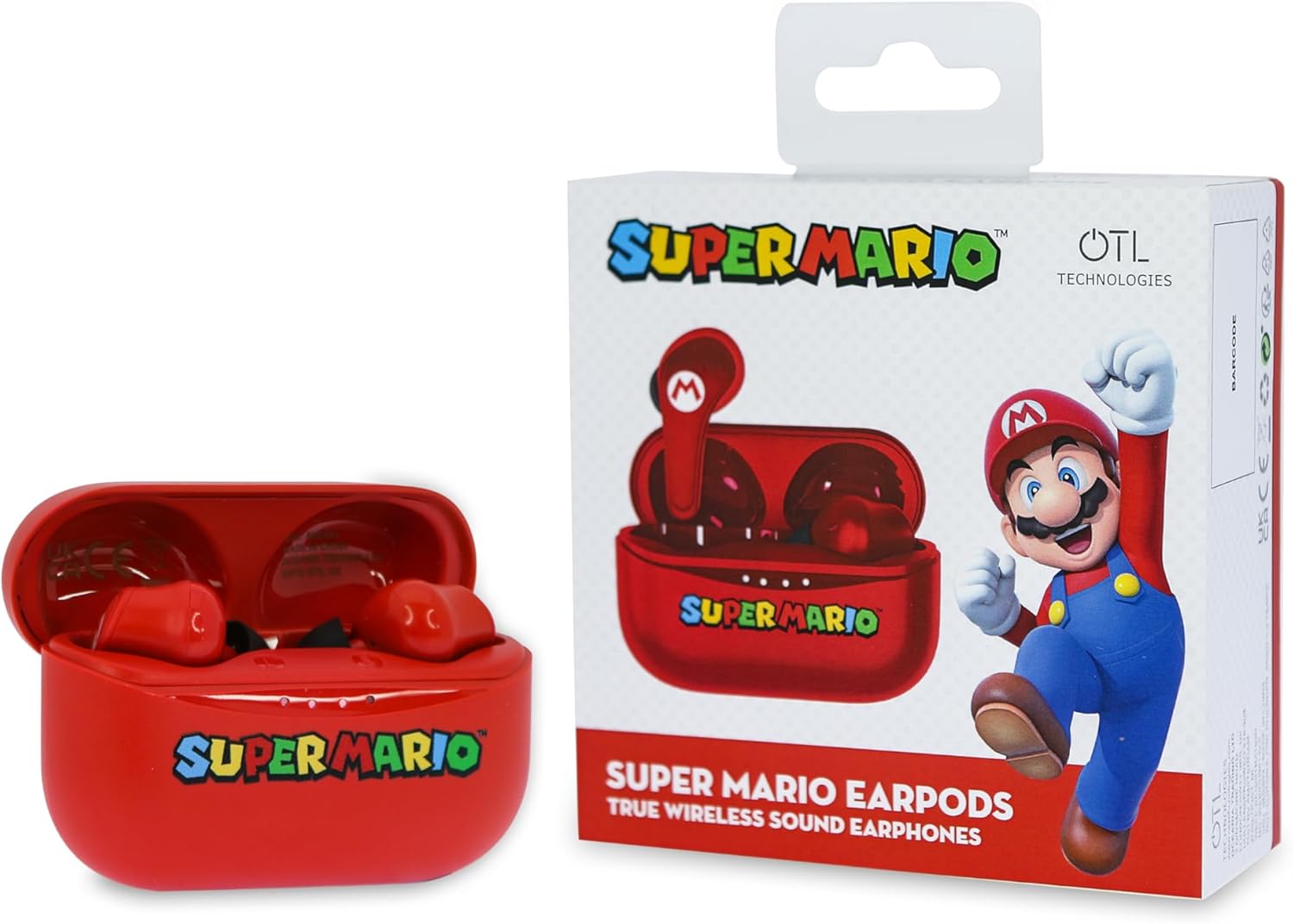 Écouteurs Bluetooth V5.0 Super Mario TWS pour enfant avec boîtier rouge – Image 8