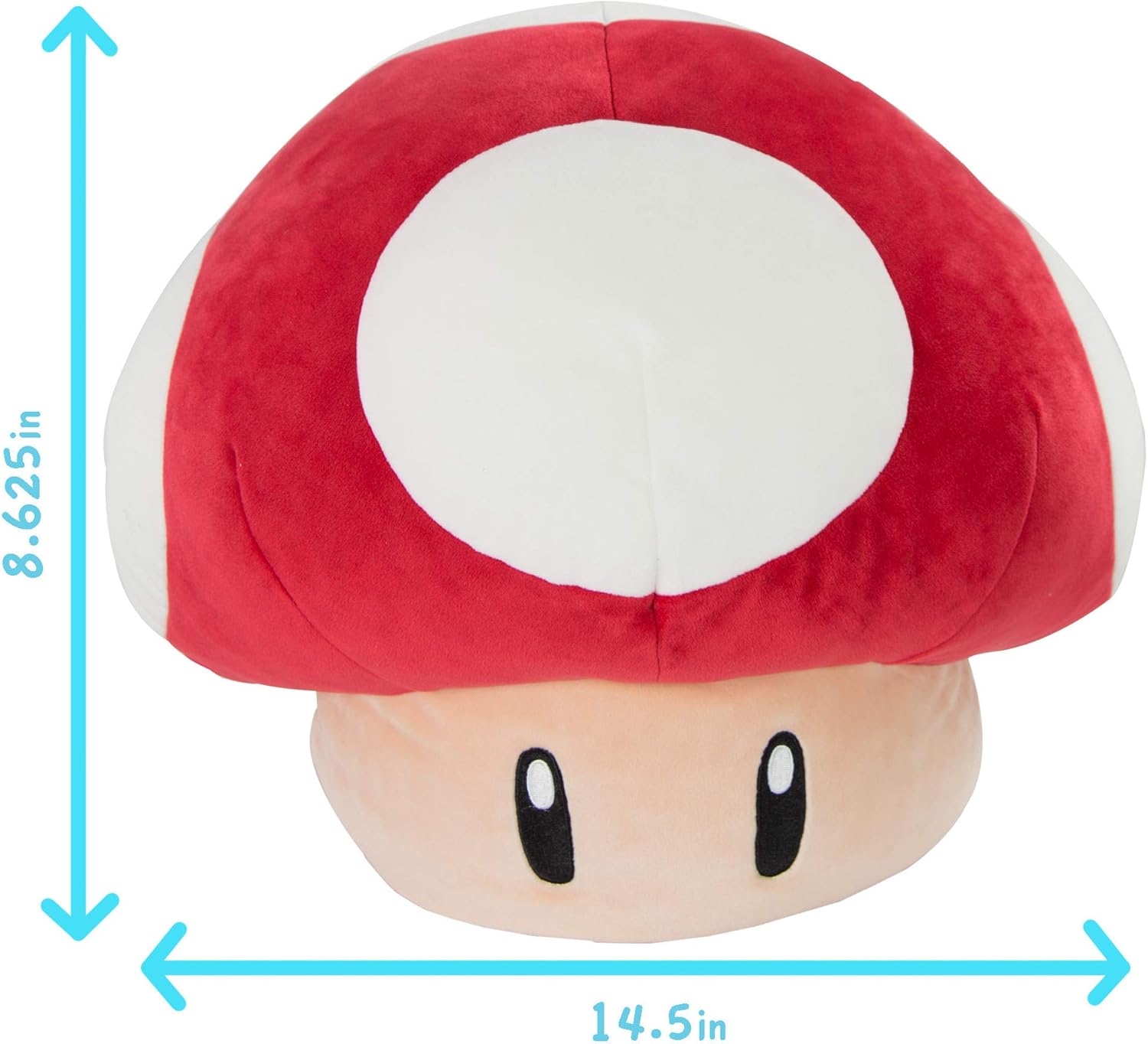 Peluche Méga 40 cm Champignon rouge Club Mocchi Mocchi Nintendo Super Mario TOMY – Image 4