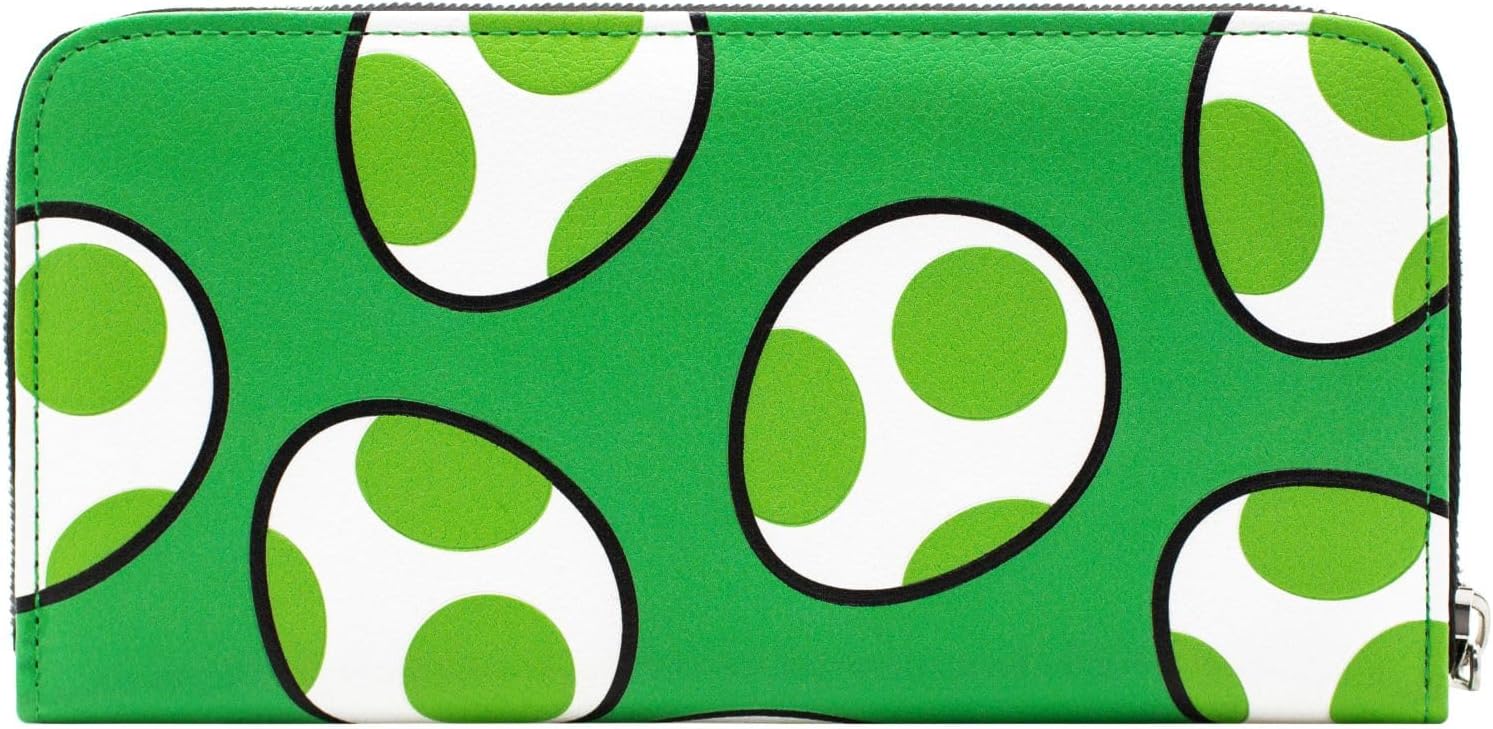 Portefeuille Mario Yoshi vert au schéma œufs de dinosaure – Image 4