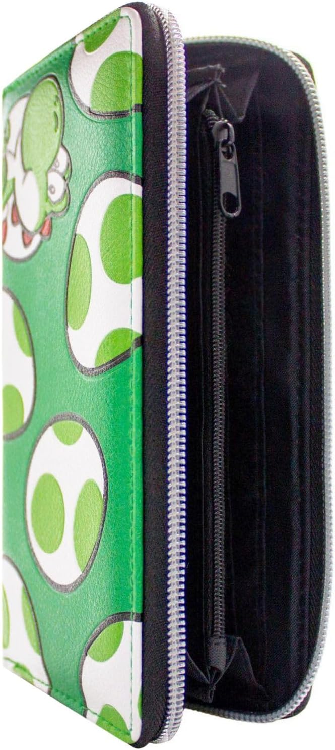 Portefeuille Mario Yoshi vert au schéma œufs de dinosaure – Image 3