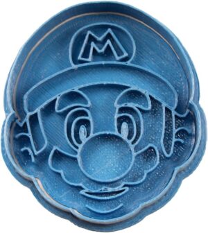 Emporte-pièce Mario Bros visage bleu 8 x 7 x 1,5 cm