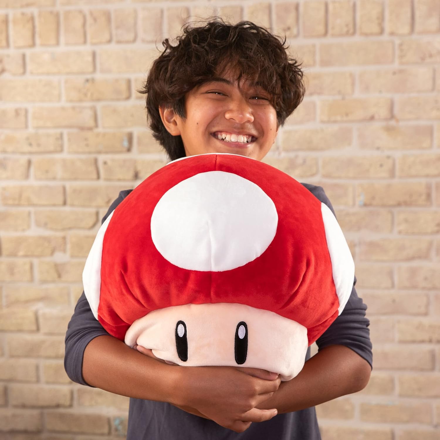 Peluche Méga 40 cm Champignon rouge Club Mocchi Mocchi Nintendo Super Mario TOMY – Image 6