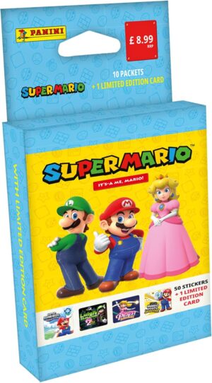 Blister Panini Super Mario 8 pochettes avec carte édition limitée n°6