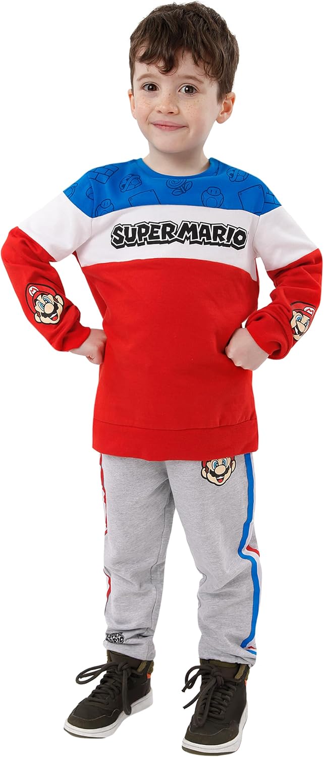 Ensemble enfant Super Mario avec Mario, sweat-shirt et jogging – Image 2