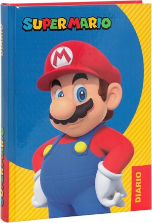 Agenda scolaire Super Mario 12 mois avec couverture rembourrée et 320 pages couleur