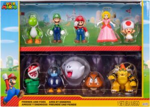 Lot Nintendo Super Mario de 10 figurines amis et ennemis 6,5 cm