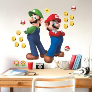 Sticker géant repositionnable Luigi et Super Mario Bros. RoomMates