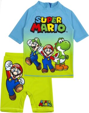 Super Mario ensemble de bain UV50 garçon avec haut et short