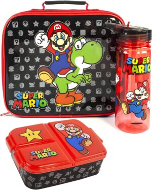 Coffret repas Super Mario et Yoshi avec bouteille sans BPA 580ML